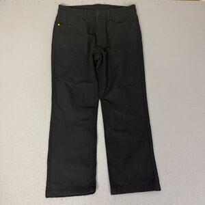 CAT Workwear Fleece Lined Black Pants 34x29 Stretch Straight Utility Warm
